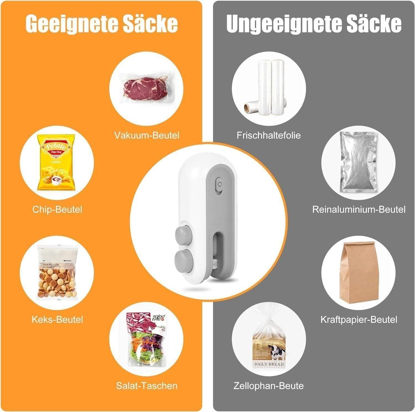 2-in-1 Portable Mini Bag Sealing Machine – USB Rechargeable & Magnetic