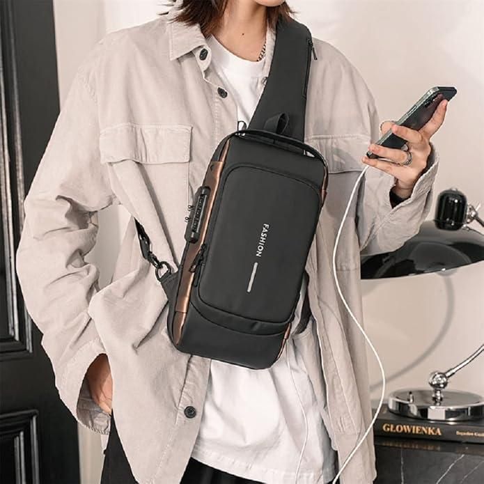 Premium Leather Sling Bag for Men – Compact & Stylish Crossbody Shoulder Bag
