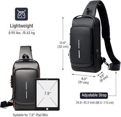 Premium Leather Sling Bag for Men – Compact & Stylish Crossbody Shoulder Bag