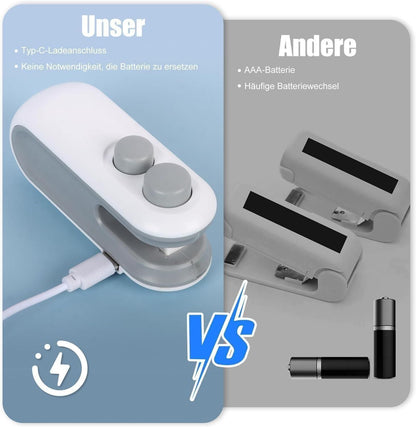 2-in-1 Portable Mini Bag Sealing Machine – USB Rechargeable & Magnetic