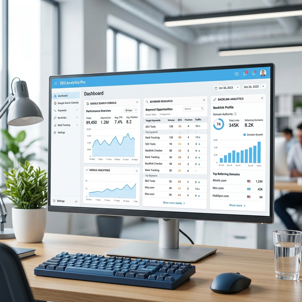Professional SEO Tools Dashboard